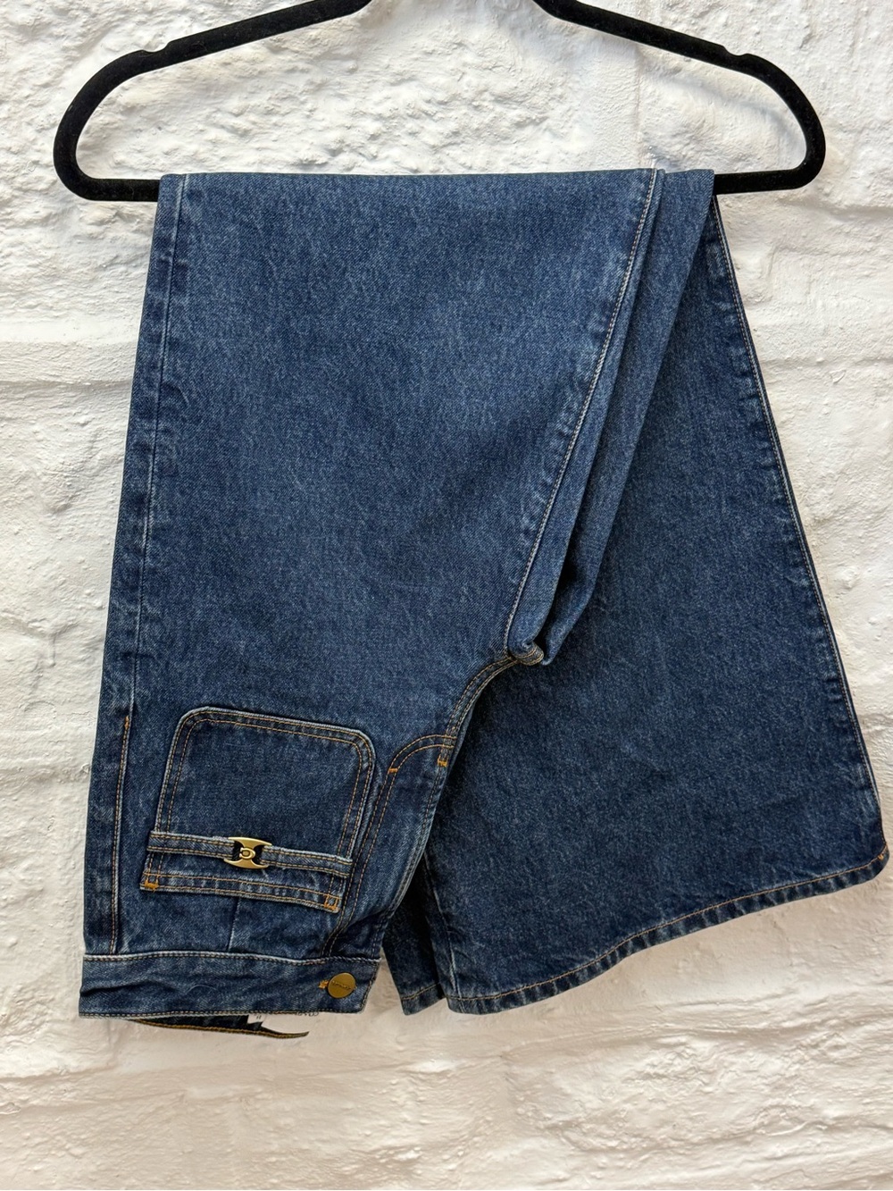 Coach Dark Blue Wide-Leg Denim Jeans